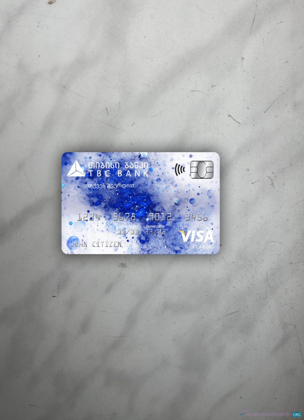 Download Georgia TBC bank visa classic card photolook front Photoshop template